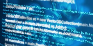 Fragment de code avec des lignes de texte affichant un code de programme pour la collection 3D dans un programme informatique.